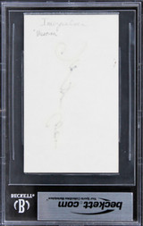 Imogene Coca Vacation Authentic Signed 3x5 Index Card Autographed BAS Slabbed 2
