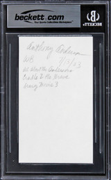 Anthony Anderson Black-ish Authentic Signed 3x5 Index Card BAS Slabbed