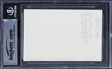 Vito Scotti The Godfather Authentic Signed 3x5 Index Card BAS Slabbed Version 1