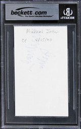 Michael Jeter Open Range Authentic Signed 3x5 Index Card Autographed BAS Slabbed