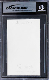Irene Cara Fame Authentic Signed 3x5 Index Card Autographed BAS Slabbed 1