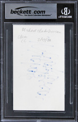 Michael Clarke Duncan The Green Mile Authentic Signed 3x5 Index Card BAS Slab 2