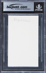 Raquel Welch The Three Musketeers Signed 3x5 Index Card w/ Black Sig BAS Slabbed