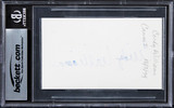 Cindy Williams Happy Days Authentic Signed 3x5 Index Card Auto 10! BAS Slabbed