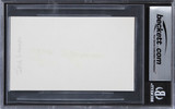 Jack Lemmon The Apartment Authentic Signed 3x5 Index Card BAS Slabbed