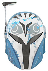Katee Sackhoff The Mandalorian "2x Insc" Authentic Signed Helmet BAS #BN73163