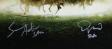 Elijah Wood & Sean Astin LOTR Signed 16x20 Vertical Collage Photo BAS Witnessed