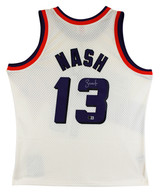 Suns Steve Nash Signed Cream M&N 1996-97 HWC Swingman Jersey BAS Witnessed