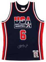 Knicks Patrick Ewing Signed Navy Blue 1992 Team USA M&N Authentic Jersey BAS Wit