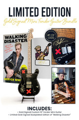 Bundle: Signed Mini Fender Guitar + Walking Disaster: My Life Through Heaven and Hell (Paperback)