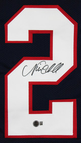 Nick Chubb Authentic Signed Navy Pro Style Jersey Autographed BAS Witnessed