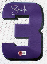 Suns Steve Nash Signed White M&N 1996-97 HWC Swingman Framed Jersey BAS Witness