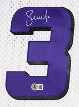Suns Steve Nash Signed Cream M&N 1996-97 HWC Swingman Framed Jersey BAS Witness