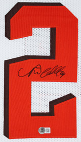 Nick Chubb Authentic Signed White Pro Style Framed Jersey BAS Witnessed 2