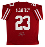 49ers Christian McCaffrey Signed Red Fanatics NFL Proline Jersey Fanatics