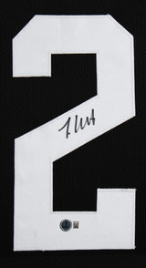 Travis Hunter Authentic Signed Black Pro Style Framed Jersey BAS Witnessed