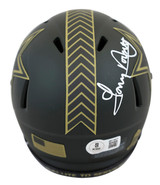 Cowboys Tony Dorsett Signed Salute to Service IV Speed Mini Helmet BAS Witnessed