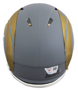 Rams Puka Nacua Authentic Signed Slate Speed Mini Helmet w/ Blue Sig Fanatics