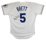 Royals George Brett Authentic Signed White Russell Athletic Jersey BAS #BU55013