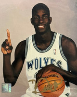 Timberwolves Kevin Garnett Signed Photo and Event Ticket