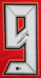 Ndamukong Suh Authentic Signed Red Pro Style Framed Jersey BAS Witnessed