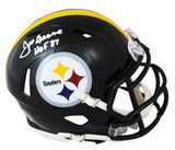 Steelers Joe Greene "HOF 87" Signed Speed Mini Helmet W/ Case BAS Witnessed