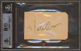Shirley Temple & Merle Oberon Authentic Signed 2.4x3.85 Album Page BAS Slabbed
