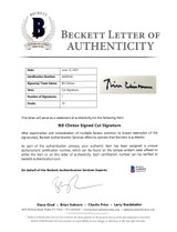 Bill Clinton Signed 5.5x6.5 Letter Auto Graded Gem Mint 10! BAS #AA03542
