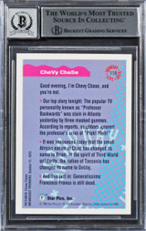 Chevy Chase Signed 1992 Star Pics Saturday Night Live #118 Card Auto 10 BAS Slab