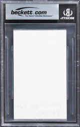 Bill Clinton Authentic Signed 3x5 Index Card Autographed BAS Slabbed