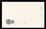 John Hunt Authentic Signed 3x5 Index Card Autographed BAS #BL96695
