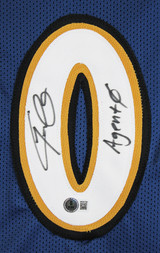 Gilbert Arenas "Agent 0" Authentic Signed Blue Pro Style Jersey BAS Witnessed
