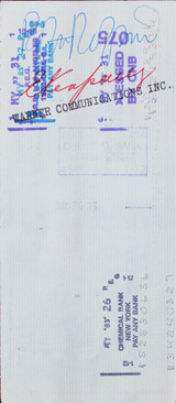 Robert Redford Authentic Double Signed 2.5x6 1983 Personal Check BAS #AE13625