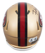 49ers Frank Gore Signed 1996-08 Throwback Speed Mini Helmet BAS Witnessed