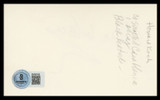 Howard Koch Authentic Signed 3x5 Index Card Autographed BAS #BV59108