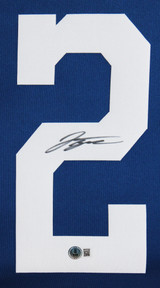 Colts Jonathan Taylor Signed Blue Nike Limited Framed Jersey BAS Witnessed