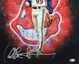 Charlie Sheen Major League "Sorry" 3x Signed 16X20 Photo BAS Witnessed #I55868