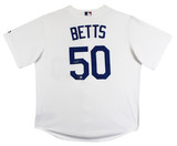 Dodgers Mookie Betts Authentic Signed White Majestic Cool Base Jersey BAS