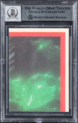 William Shatner Signed 1979 Star Trek Stickers #7 Card Auto Mint 10! BAS Slabbed