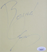 Jim Carrey The Mask "Boing!" Signed & Framed 5.5x6 Cut Signature JSA #CE01107