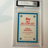 Dale Murphy Signed 1987 Topps All Star#6 w/2 Inscriptions PSA Auto Authentic