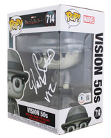 Paul Bettany WandaVision "Viz" Signed Vision #714 Funko Pop Figure BAS #BJ44775