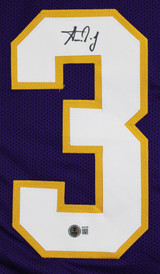 Aaron Jones Authentic Signed Purple Throwback Pro Style Jersey BAS Witnessed