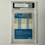 Darryl Strawberry Signed 1984 Fleer Rookie #599 w/4 Inscriptions!! PSA Auto Authentic