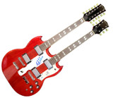 U2 Bono & Edge Autographed 18-String Double Neck SG Guitar