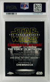 Peter Mayhew PSA DNA Slab Card GRADED 10