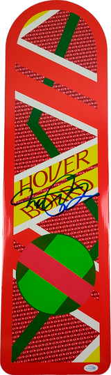 Back To The Future 24x36 Michael J Fox Autographed Framed Hoverboard Display