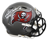 Bucs Ronde Barber "HOF 23" Signed 1997-13 TB Speed Mini Helmet W/ Case BAS Wit Version 1