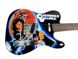 Clockwork Orange Malcolm McDowell Autographed Graphics Photo Guitar ACOA Witness ITP