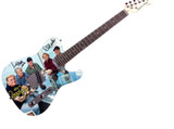 The Beach Boys Autographed Graphics Album Group Photo Guitar ACOA Exact Proof